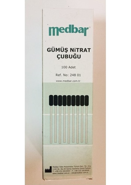 Medbar Gümüş Nitrat (Darjan) Çubuğu 100 ' Lük