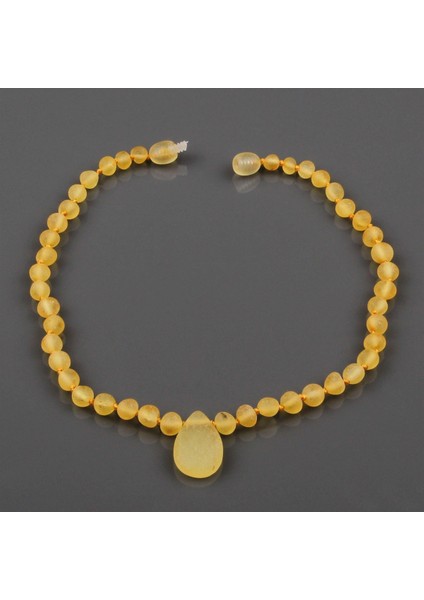 Sertifikalı Kehribar Mat Bebek Diş Kolyesi