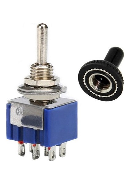 Roba MTS-203 Mini Toggle Çift Anahtar 3A 250V On / Off / On 6 Pin 3 Pozisyon