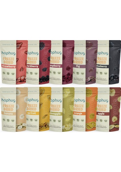 Freeze Dried (Dondurularak Kurutulmuş) Ortaya Karışık 10'lu Paket - Freeze Dry Meyve Kurusu