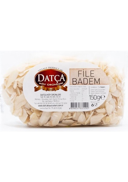 Datça Köy Ürünleri File Badem 150 gr