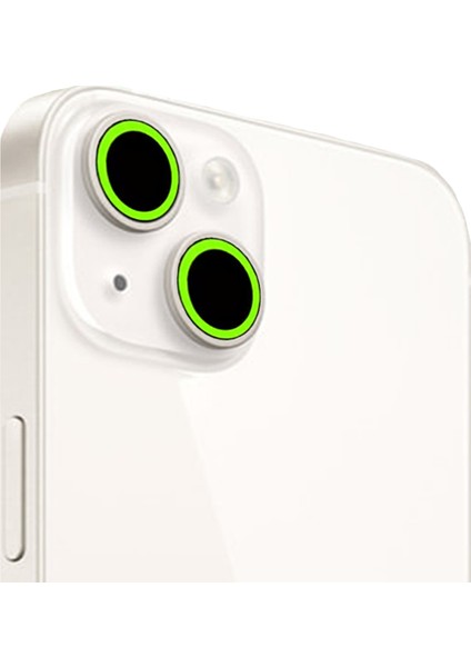 Iphone 13/13 Mini Fosforlu Yeşil Kamera Koruyucu