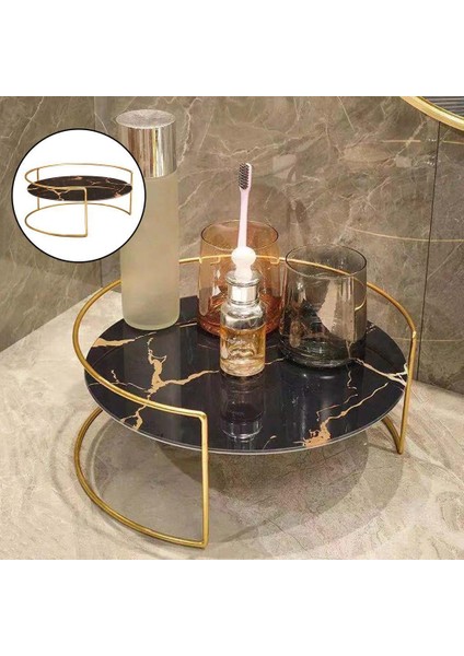 Serenable Masaüstü Kozmetik Organizatör Kek Cupcakes Servis Tutucu Makyaj Takı Büyük Siyah fırsatları