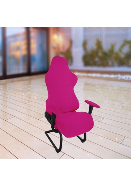 Esnek Oyun Sandalyesi Slipcovers Toz Geçirmez Katı Yıkanabilir Bilgisayar Sandalyesi Koyu Pembe