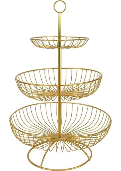 Meyve Kasesi, 3 Katmanlı Meyve Sepeti Mutfak Için Büyük Meyve Standı Tutucu,(Yurt Dışından)