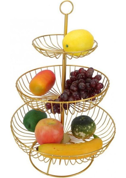Meyve Kasesi, 3 Katmanlı Meyve Sepeti Mutfak Için Büyük Meyve Standı Tutucu,(Yurt Dışından) fiyatları