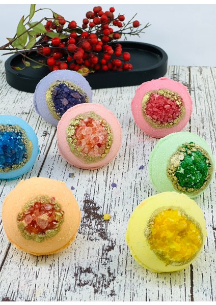 Lüx Seri Doğal Banyo Topu 6 x 80 gr Orta Boy Banyo Bombası - Nem Topu modelleri