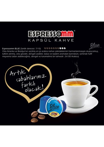 ® Premium Blue Alüminyum Kapsül Kahve Kafeinsiz 10 Adet Nespresso® Uyumlu