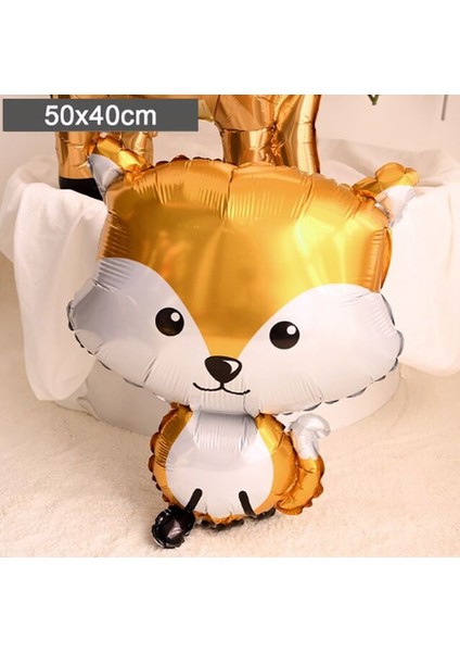 Woodland Hayvanlar Sevimli Tilki Folyo Balon Helyum Balon Uçan Balon