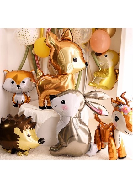 Woodland Hayvanlar Sevimli Tilki Folyo Balon Helyum Balon Uçan Balon fiyatları