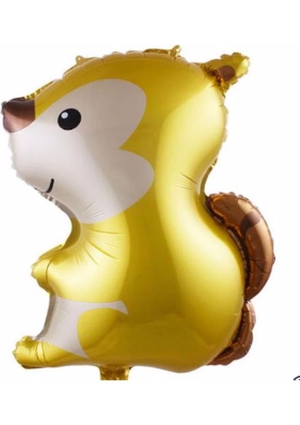Woodland Hayvanlar Sincap Folyo Balon 67 cm Uçan Balon Helyum Balon