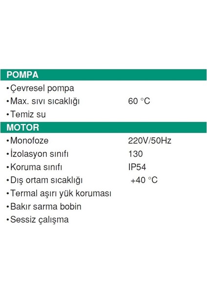 Tek Kademeli Santrifüj Pompa - THF6B-1 (2 Hp)