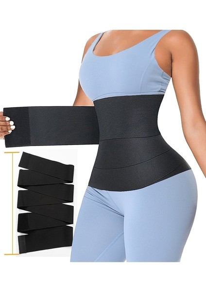 Waist Trainer Tummy Wrap Inceltici Zayiflatici Bele Dolamalı Kum Saati Görünümü 4m Sarmal Bel Korsesi