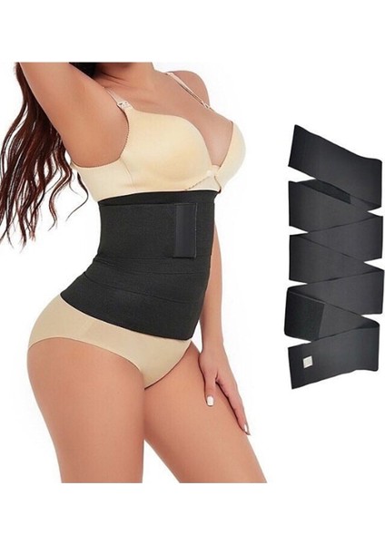 Waist Trainer Tummy Wrap Inceltici Zayiflatici Bele Dolamalı Kum Saati Görünümü 4m Sarmal Bel Korsesi