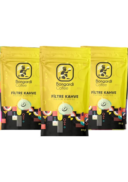 3x200 Gram Intense Blend Filtre ve Espresso Kahve