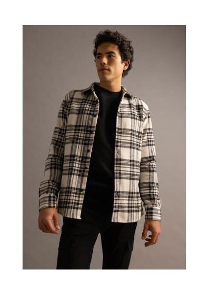 Modern Fit Polo Yaka Uzun Kollu Gömlek Z5183AZ23SP