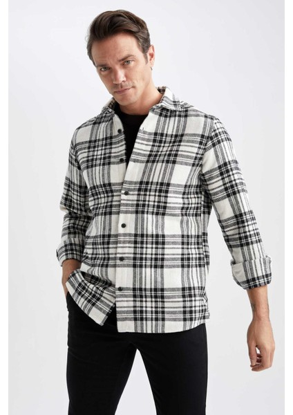 Modern Fit Polo Yaka Uzun Kollu Gömlek Z5183AZ23SP