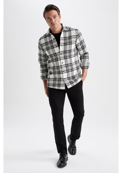 Modern Fit Polo Yaka Uzun Kollu Gömlek Z5183AZ23SP