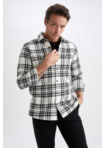Modern Fit Polo Yaka Uzun Kollu Gömlek Z5183AZ23SP
