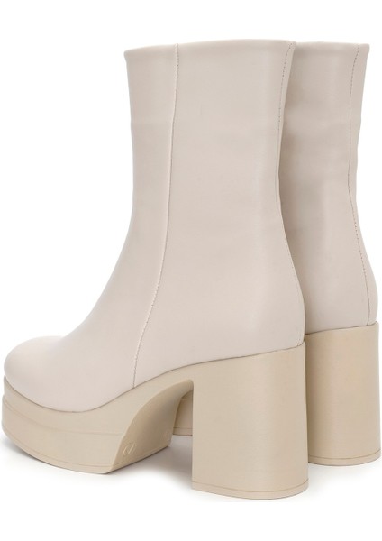 Aurel Krem Kadın Platform Topuklu Bot indirimleri