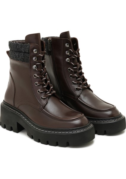 Alona Kahve Kadın Deri Bot