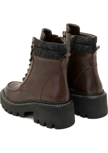 Alona Kahve Kadın Deri Bot indirimleri