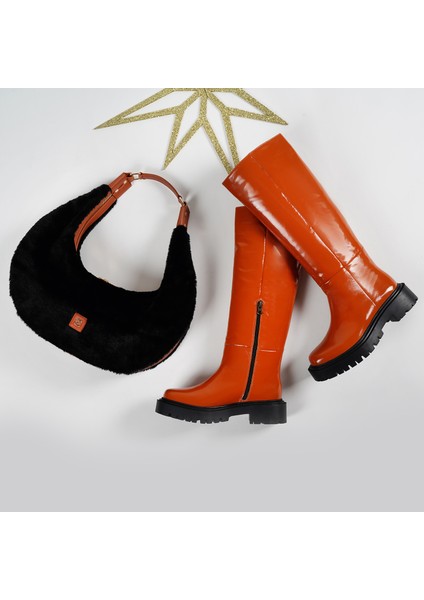 Missto Turuncu Kadın Çizme