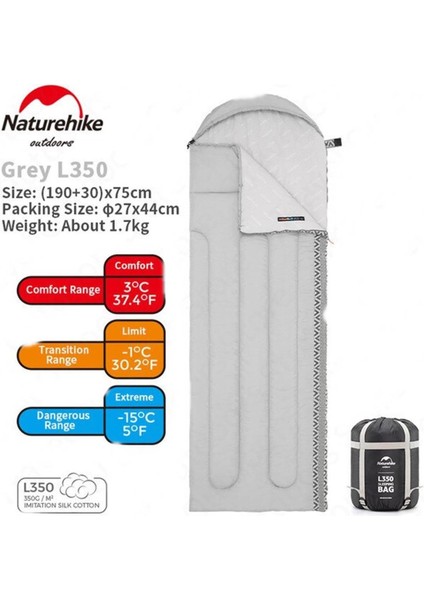 L350 Zarf Tarzı Kapüşonlu Uyku Tulumu -15°c fiyatları