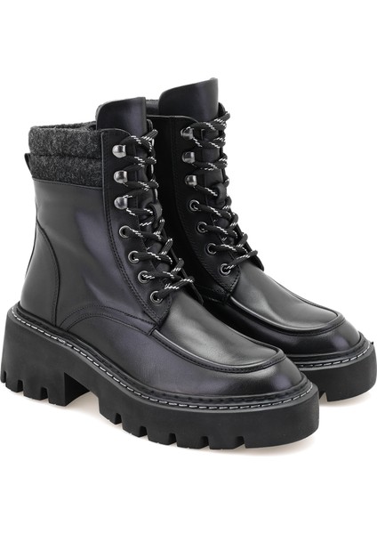 Alona Siyah Kadın Deri Bot