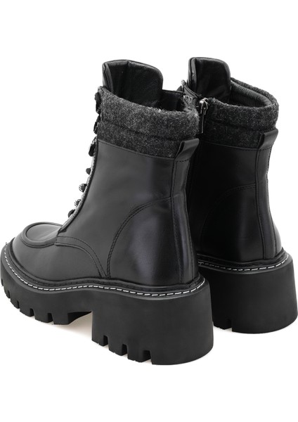 Alona Siyah Kadın Deri Bot indirimleri