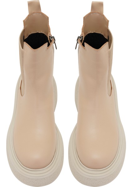 Brissa Krem Kadın Deri Chelsea Bot fiyatları