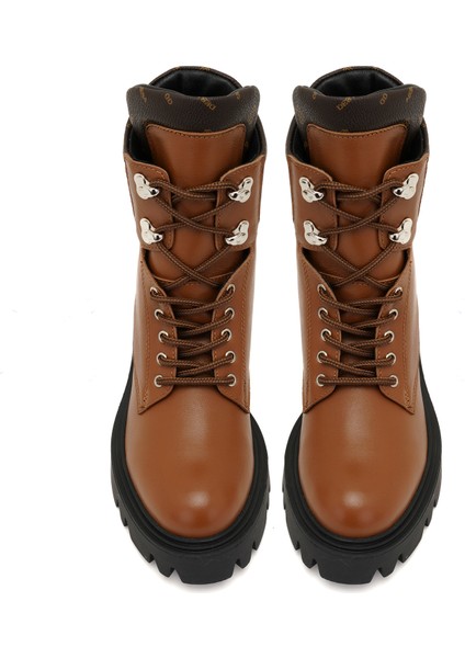 Alvar Taba Kadın Monogram Deri Bot fiyatları