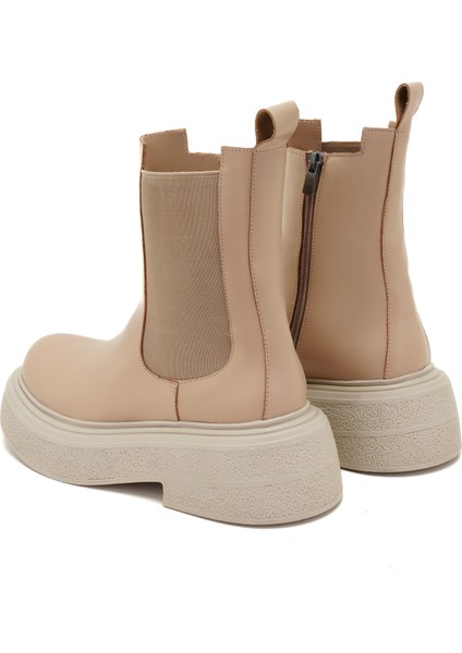 Brissa Krem Kadın Deri Chelsea Bot indirimleri