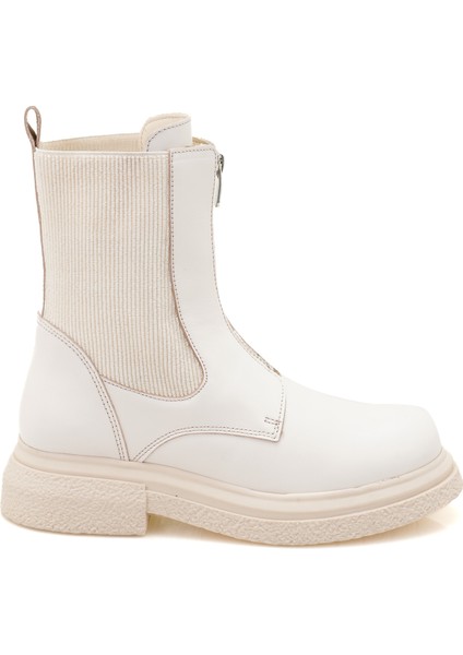 Anibal Ekru Kadın Deri Bot modelleri