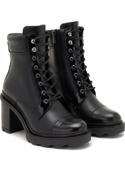Abran Siyah Kadın Deri Bot