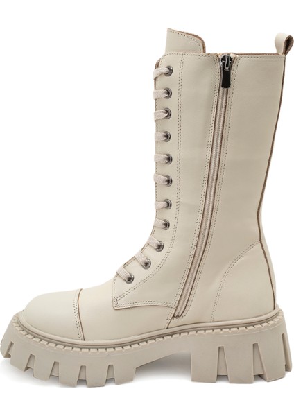 Candi Ekru Kadın Deri Postal Bot fiyatları