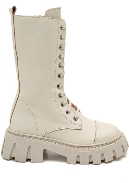 Candi Ekru Kadın Deri Postal Bot fırsatları