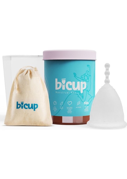 Medium Menstrual Cup Fda Onaylı, Antialerjik, Vegan, Menstrüel Kap (Regl Kabı ve Steril Kutu)