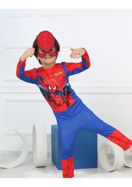 Erkek Çocuk Süper Kahraman Örümcek Adam Maskeli Kostüm Spiderman