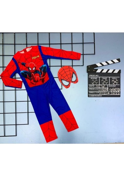 Erkek Çocuk Süper Kahraman Örümcek Adam Maskeli Kostüm Spiderman