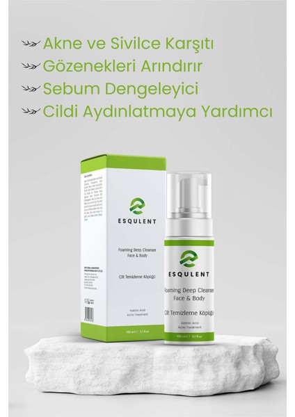 Yüz ve Vücut Temizleme Köpüğü 150 ml - Foaming Deep Cleanser Face & Body