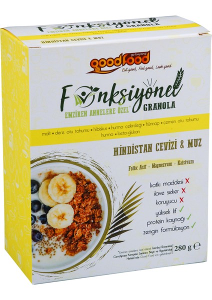 HİNDİSTAN CEVİZİ & MUZ GRANOLA 280 gr