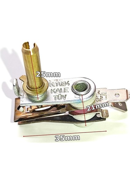 Semaver, Ocak Ve Tost Makinesi Bimetal Termostat 25mm Orta Paso 10A modelleri