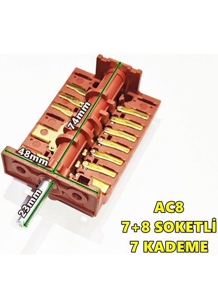 Ankastre Fırın 7+8 Ac8 7 Kademe Çevirmeli Şalter