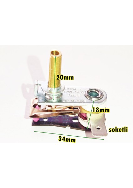 Waffle, Fritöz ve Ağda Makinesi Termostadı Bimetal 20MM 10A