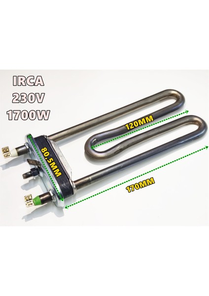 Irca 1700W 17Cm İtalyan Çamaşır Makinesi Rezistansı modelleri