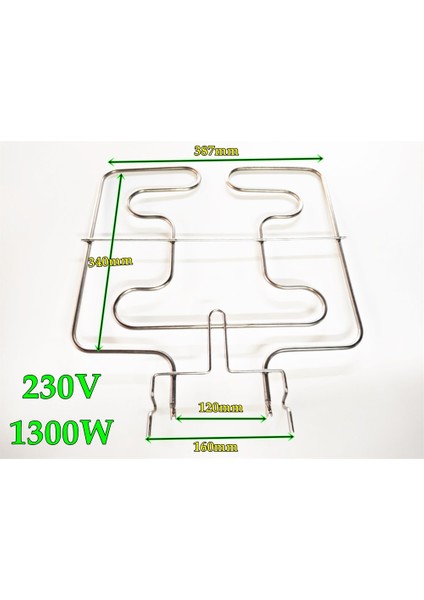 1300W Ankastre Fırın Alt Isıtıcı Rezistans