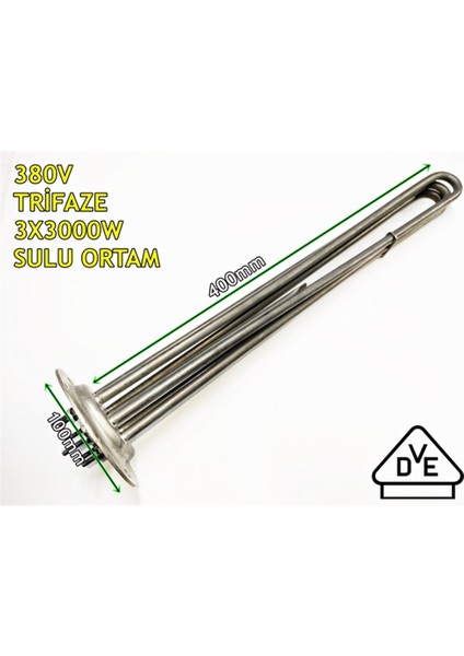 Yuvarlak Flanşlı Endüstriyel Mutfak Rezistansı 9000W 40CM modelleri