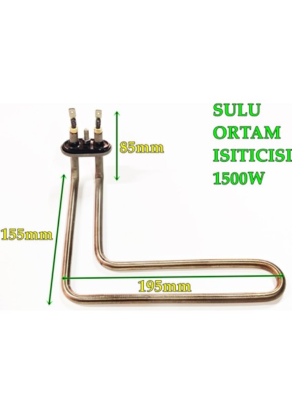 Wolk Endüstriyel Bulaşık Isıtıcı Rezistansı L Küçük Model 1500W