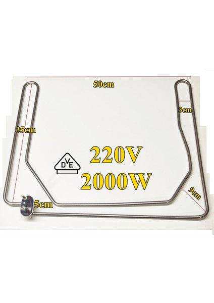 Bulaşık Makinesi Isıtıcı Rezistans 220V/2000W modelleri